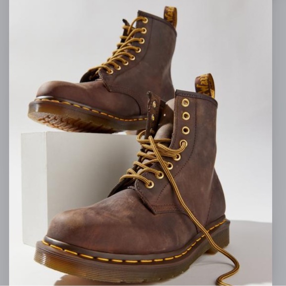 Dr. Martens Shoes - DR. MARTENS CRAZY HORSE LEATHER LACE UP BOOTS